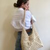 Hobo bag, crossbody shoulder bag, Crochet bag, Woven bag, beach large bag, everyday bag, retro bag, Granny square bag
