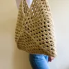 Hobo bag, crossbody shoulder bag, Crochet bag, Woven bag, beach large bag, everyday bag, retro bag, Granny square bag