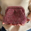 Mini Size Raffia Clutch Bag, Cloud Bag, Glitter Pouch Bag, Evening Clutch Bag,