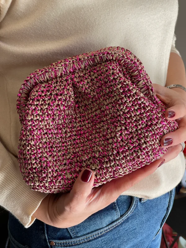 Mini Size Raffia Clutch Bag, Cloud Bag, Glitter Pouch Bag, Evening Clutch Bag,