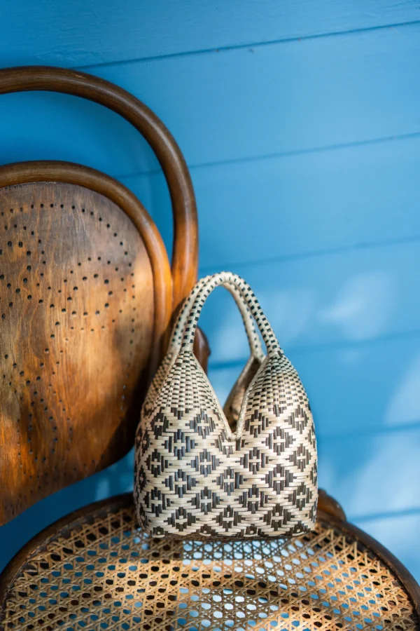 Mini Cuatro Tetas Bag, Cuatro Tetas Basket Bag, Woven Bag, Mini Handbag, Straw Basket Bag, Women's Beach Bag