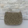 Shoulder Gold Clutch Bag, Small Metallic Raffia Evening Bag