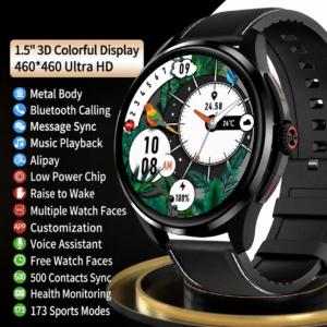 Smartwatch with Bluetooth Calling & Health Tracking Black Ruber