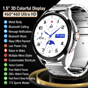 Smartwatch with Bluetooth Calling & Health Tracking Silver